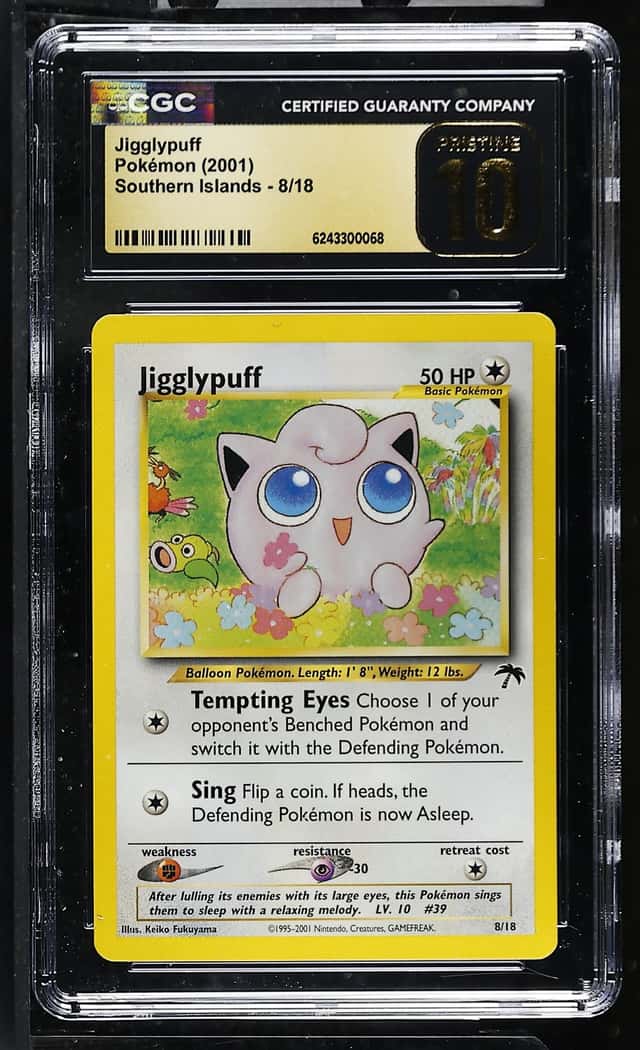 Pokemon Jigglypuff Southern Islands 8/18 CGC 10 Pristine