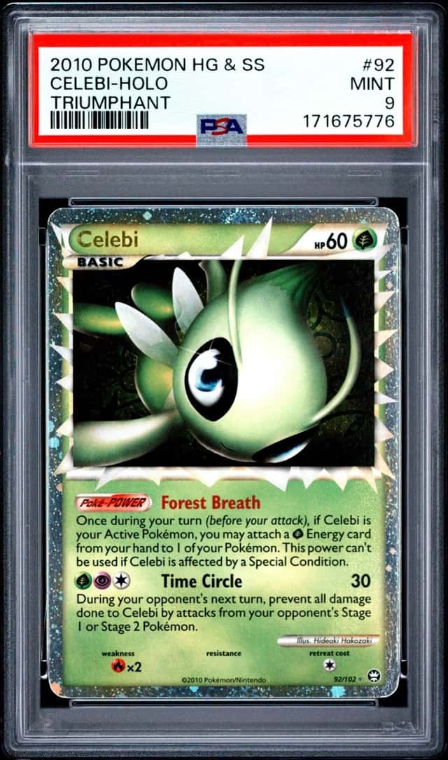 Pokemon Celebi Prime Holo Triumphant 92 PSA 9 Mint