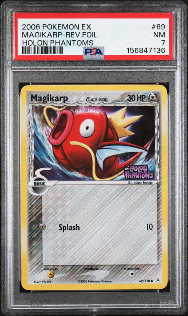 Pokemon Magikarp Reverse Holo Holon Phantoms 69/110 PSA 7