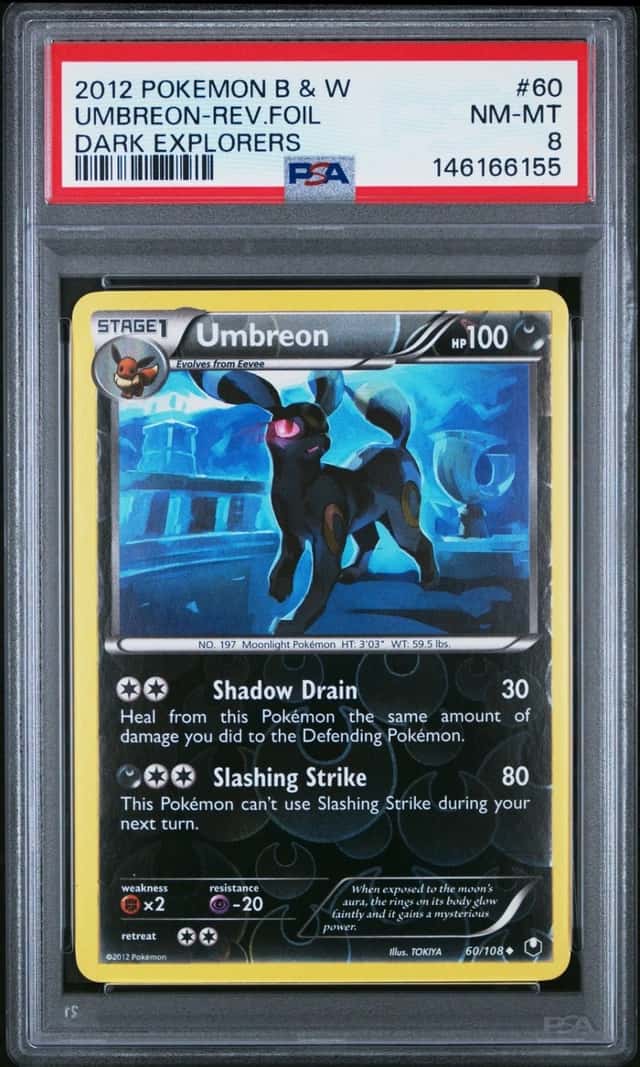 Pokemon Umbreon Reverse Holo Dark Explorers 60/108 PSA 8
