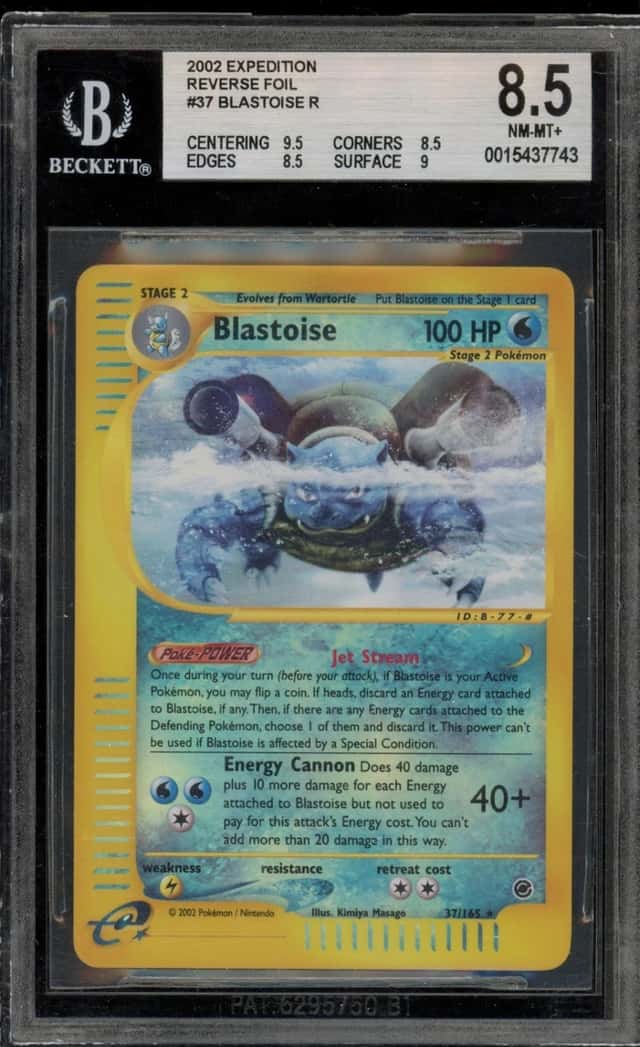 Pokemon Blastoise Expedition Reverse Holo 37 BGS 8.5
