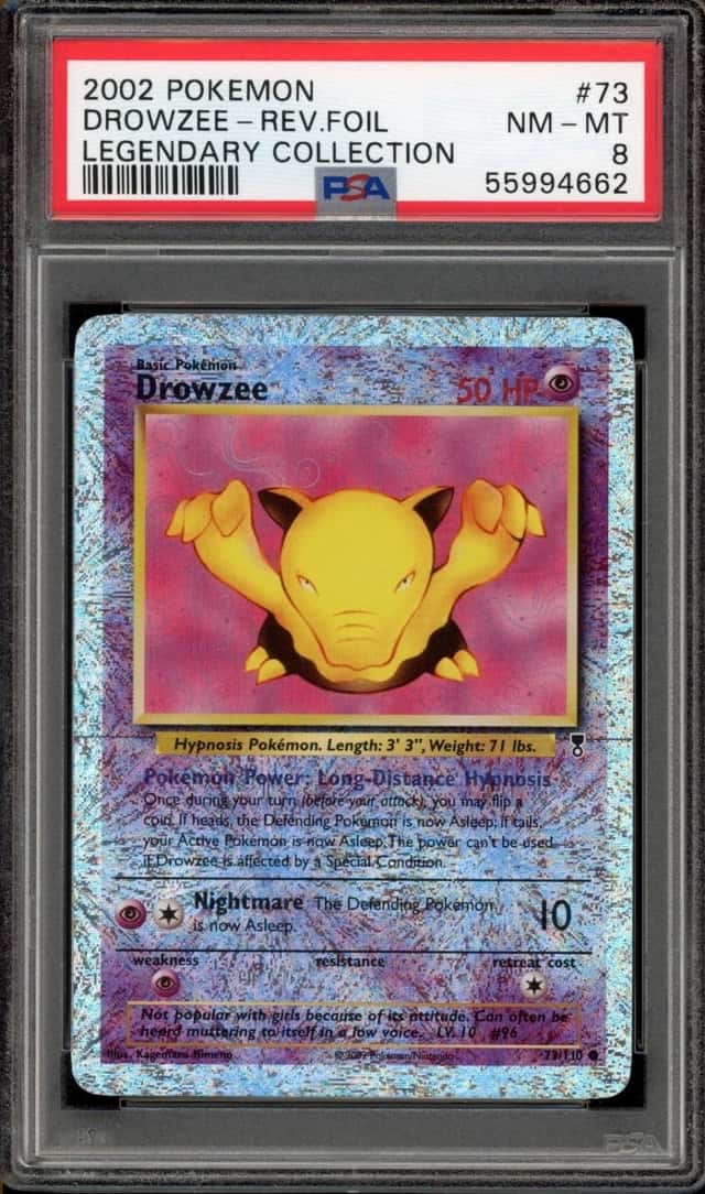 Pokemon Drowzee Reverse Holo Legendary Coll. 73 PSA 8