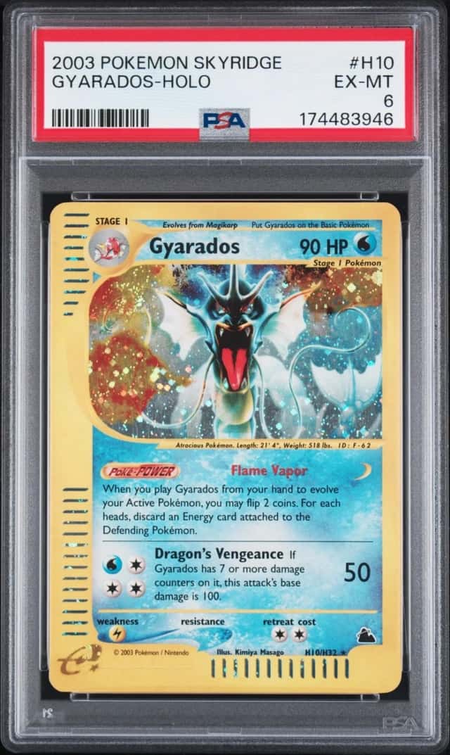 Pokemon Gyarados Holo Skyridge H10/144 PSA 6