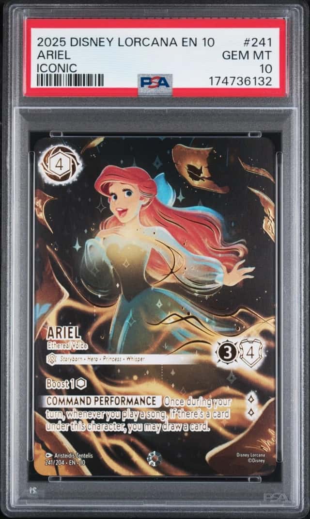 Disney Lorcana Ariel Ethereal Voice Whispers In The Well 241 Iconic PSA 10