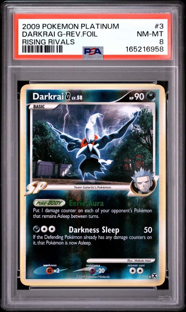 Pokemon Darkrai G Reverse Holo Rising Rivals 3/111 PSA 8