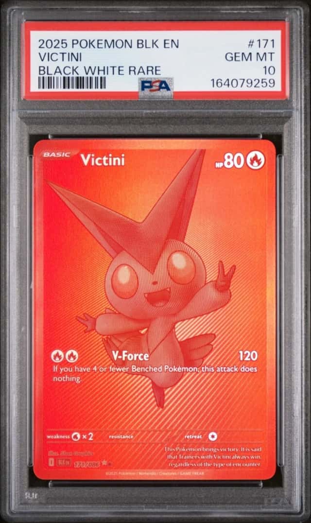 Victini 171/086 PSA 10 GEM MINT Pokémon Black Bolt BWR English 2025