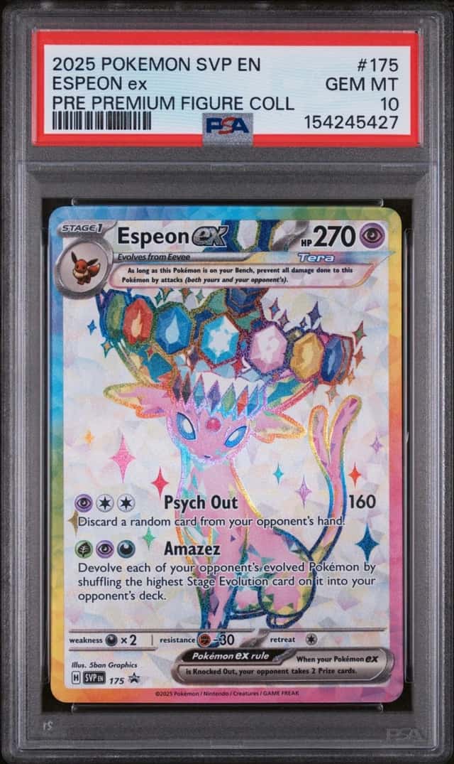 2025 POKEMON SVP EN-SV BLACK STAR PROMO #175 ESPEON EX PSA 10