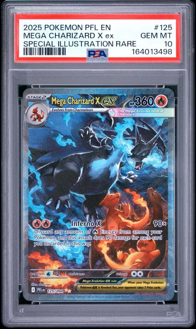 2025 POKEMON PHANTASMAL FLAMES SPECIAL ILLUSTRATION MEGA CHARIZARD X EX PSA 10