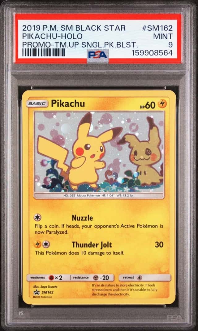 2019 POKEMON SM BLACK STAR PROMO TEAM UP SINGLE PACK BLISTERS PIKACHU-HOLO PSA 9