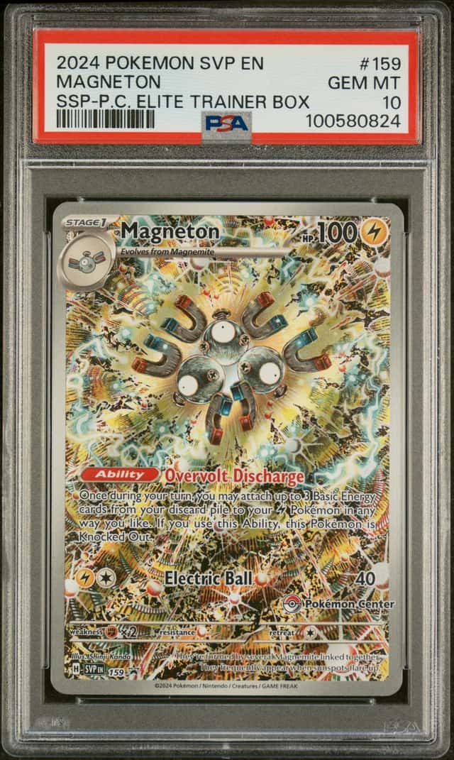 Magneton SVP 159 Surging Sparks Pokemon Center ETB Stamped Promo PSA 10
