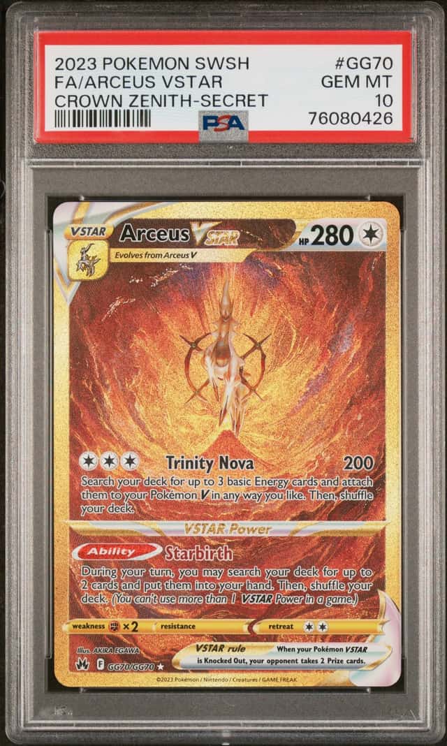 2023 Pokemon TCG Arceus VSTAR Crown Zenith GG70/GG70 Full Art Holo EN PSA 10