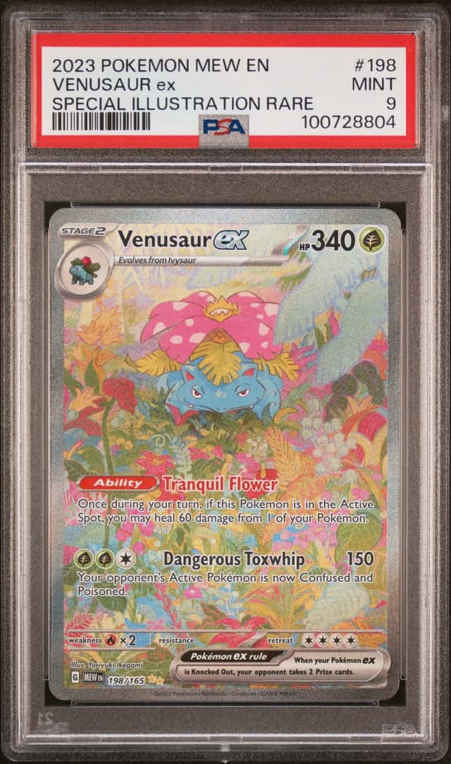 PSA 9 Venusaur ex Holo 198/165 SV 151 Special Illustration Rare 2023 EN