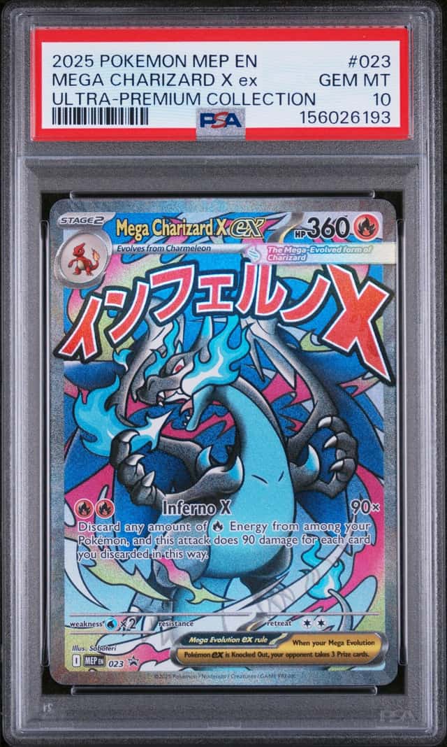 MEGA CHARIZARD X EX 2025 POKEMON MEGA EVOLUTIONS UPC BSP #023 PSA 10 Q4374