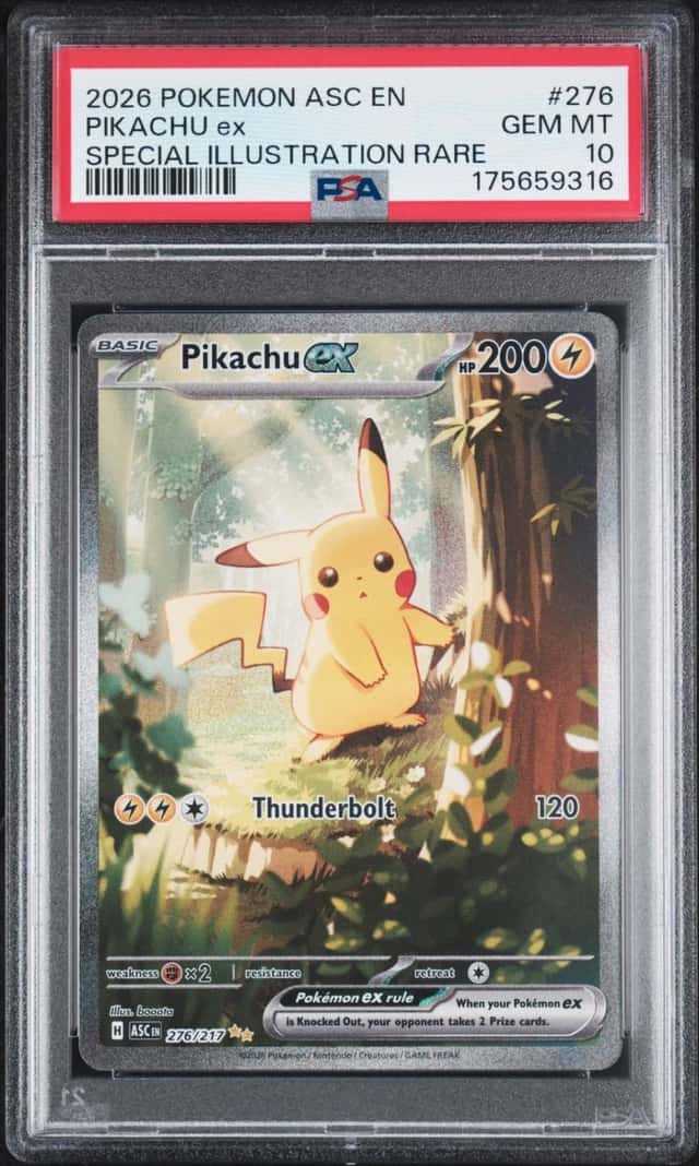 2026 POKEMON ASC EN-ASCENDED HEROES SPECIAL ILLUSTRATION RARE PIKACHU EX PSA 10