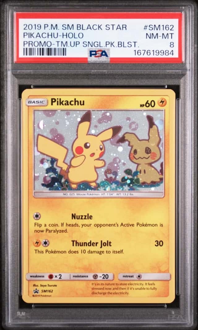 2019 POKEMON SM BLACK STAR PROMO TEAM UP SINGLE PACK BLISTERS PIKACHU-HOLO PSA 8