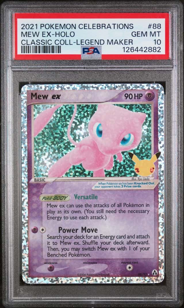 MEW EX 2021 POKEMON CELEBRATIONS CLASSIC COLL LEGEND MAKER #88 PSA 10 Q3963-7