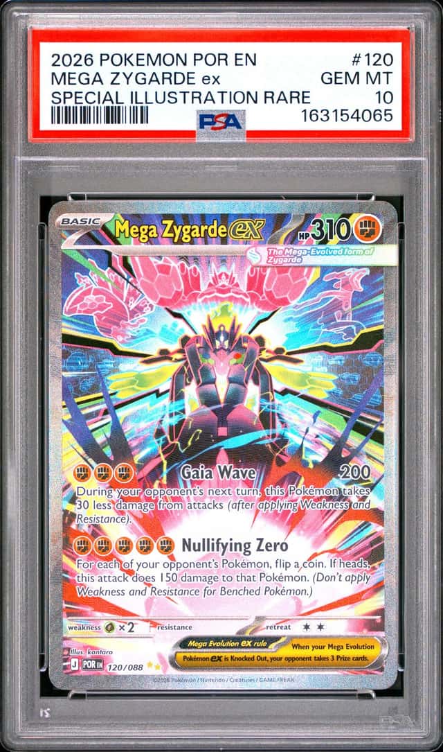2026 POKEMON PERFECT ORDER SPECIAL ILLUSTRATION RARE MEGA ZYGARDE EX PSA 10