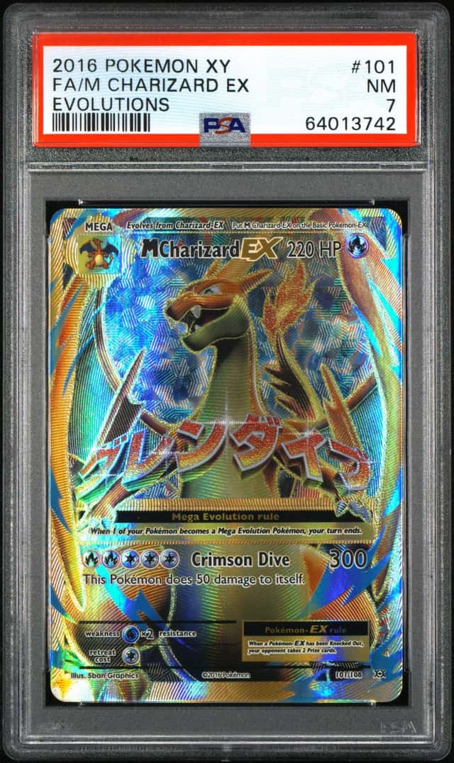 2016 Pokemon XY Evolutions M Charizard EX Ultra Rare #101/108 PSA 7