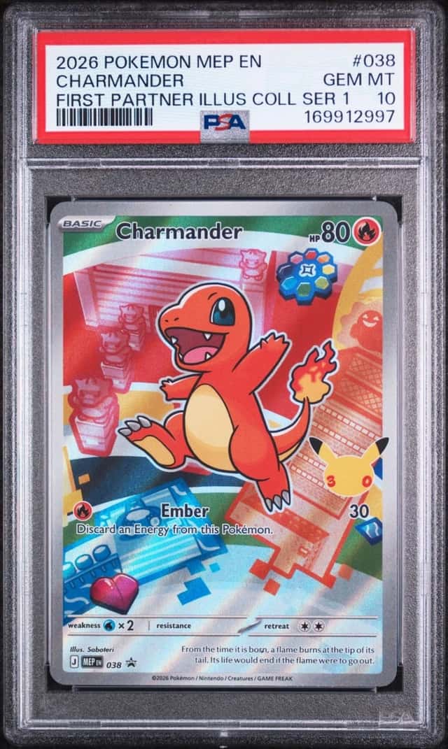 2026 POKEMON MEP EN-ME BLACK STAR PROMO #038 CHARMANDER PSA 10