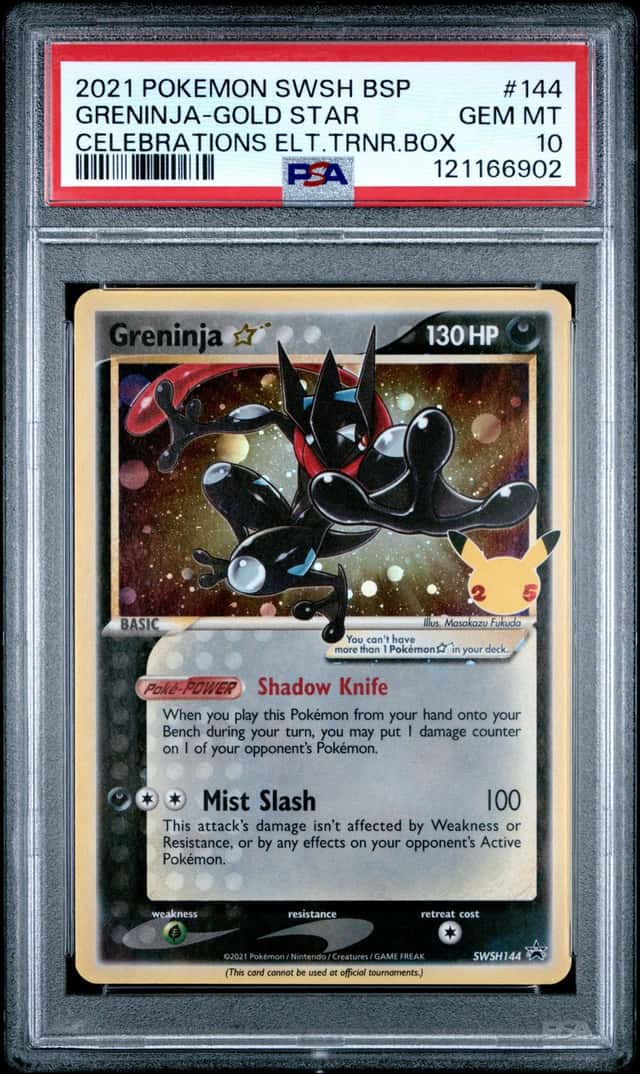 PTCG 宝可梦 PSA 10分 甲贺忍蛙☆ 2021 SWSH144 PROMO SSP 剑盾 黑色之星 英文