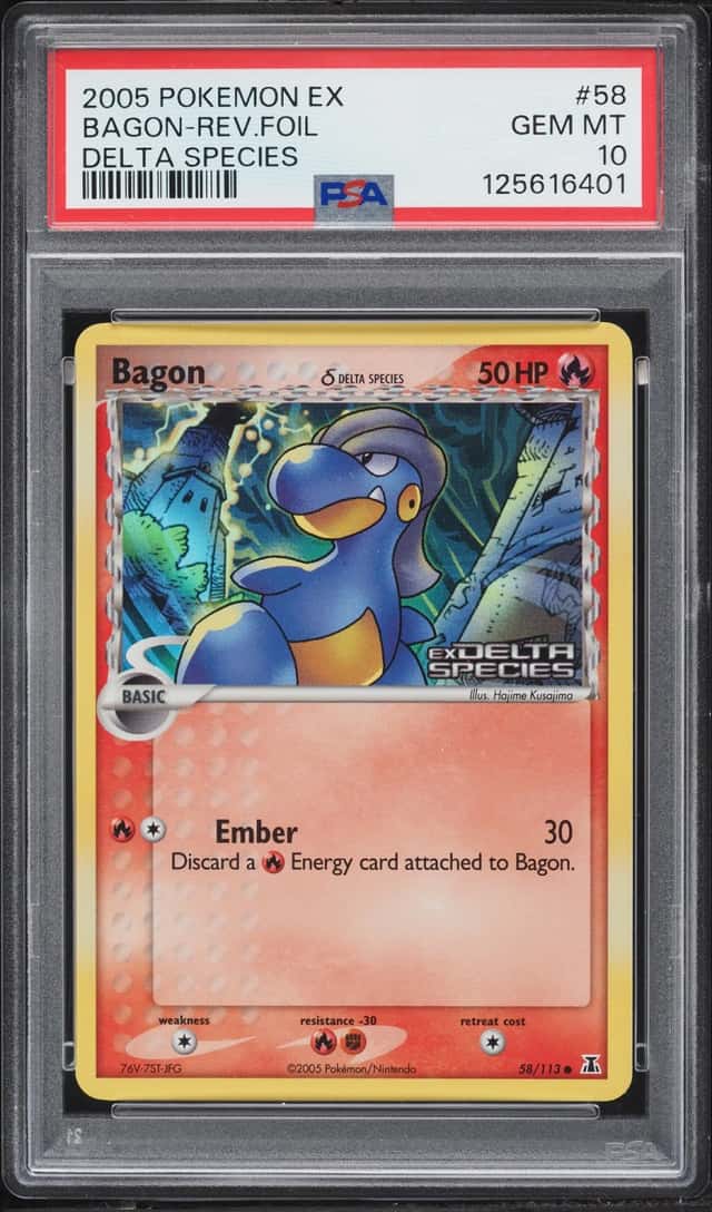 2005 Pokemon EX Delta Species Reverse Holo Bagon #58 PSA 10 GEM MINT