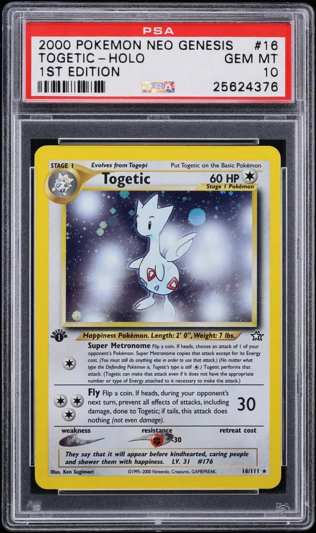 2000 Pokemon Neo Genesis 1st Edition Holo Togetic #16 PSA 10 GEM MINT