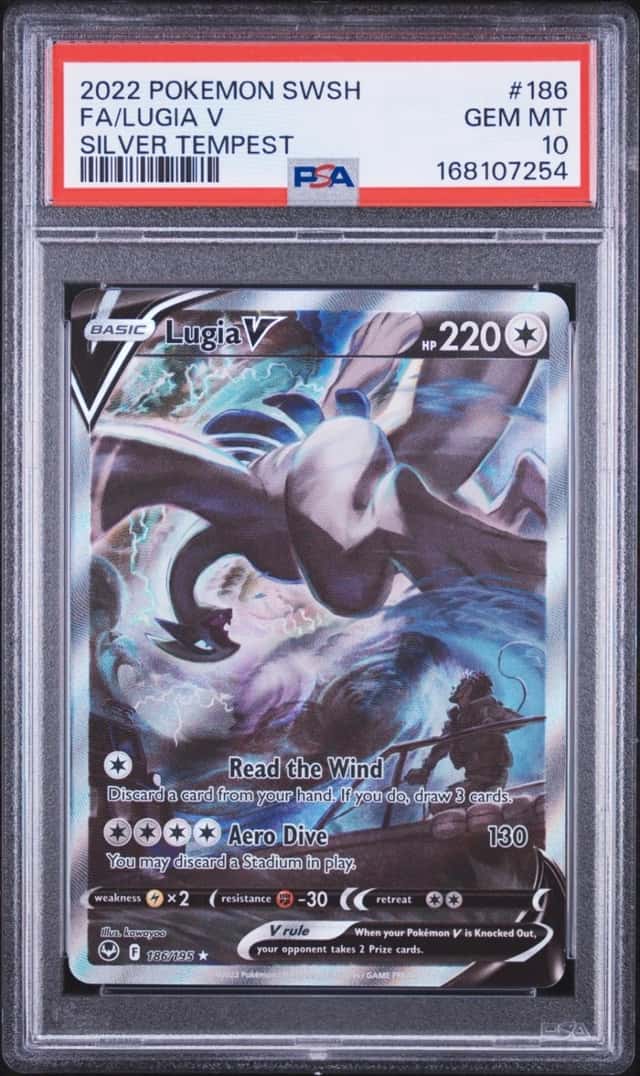 Pokemon 2022 Lugia V 186/195 Alt Art Silver Tempest GEM MINT PSA 10