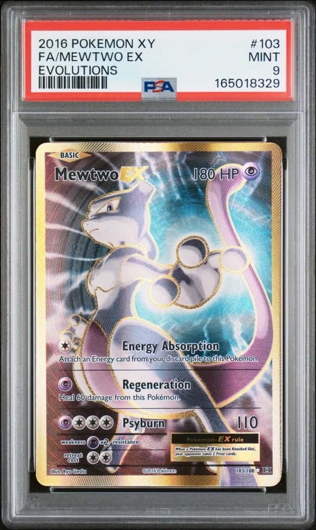 Pokemon Mewtwo EX (Full Art) 103/108 XY Evolutions Holo Full Art PSA 9 MINT