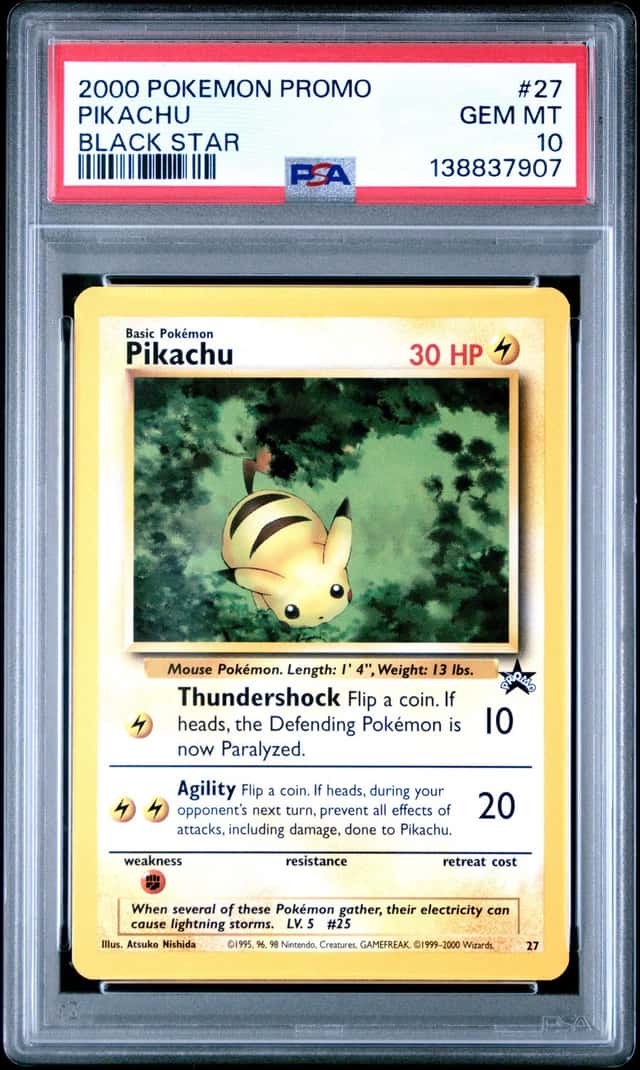 Pokemon 2000 Pikachu 27 Wizards Black Star Promo GEM MINT PSA 10