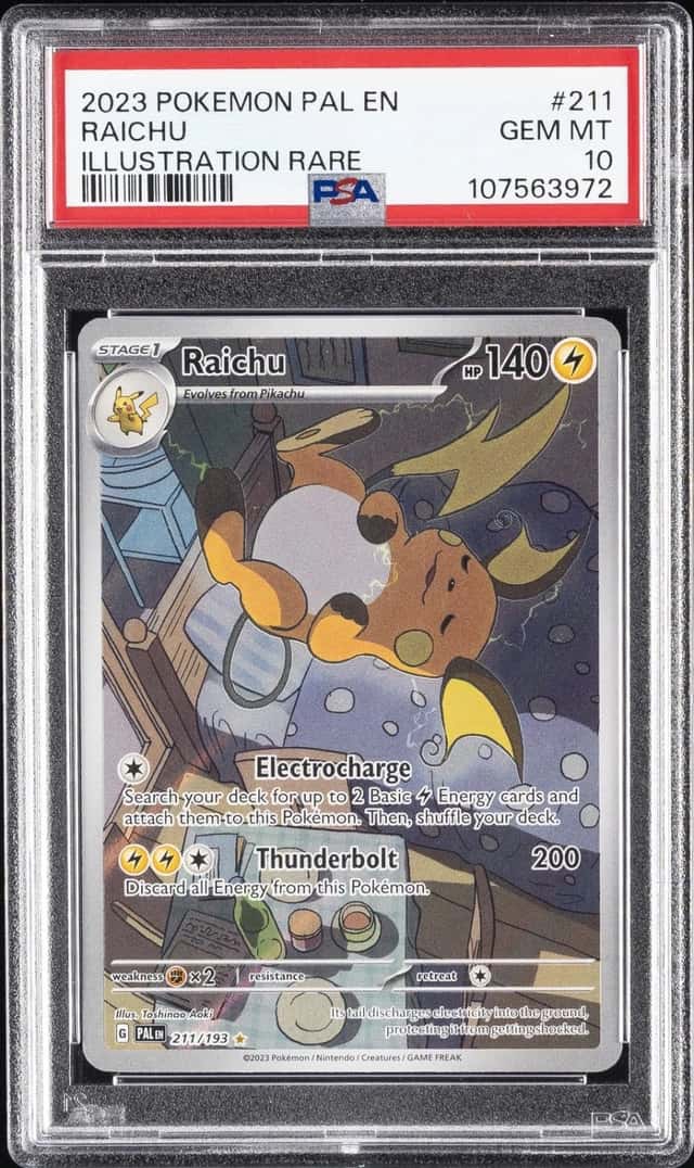 2023 POKEMON PAL EN-PALDEA EVOLVED ILLUSTRATION RARE #211 RAICHU PSA 10