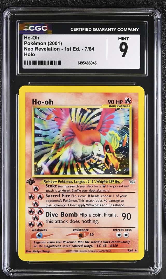 Pokemon Ho-Oh Neo Revelation 1st Edition 7/64 Holo CGC 9 Mint