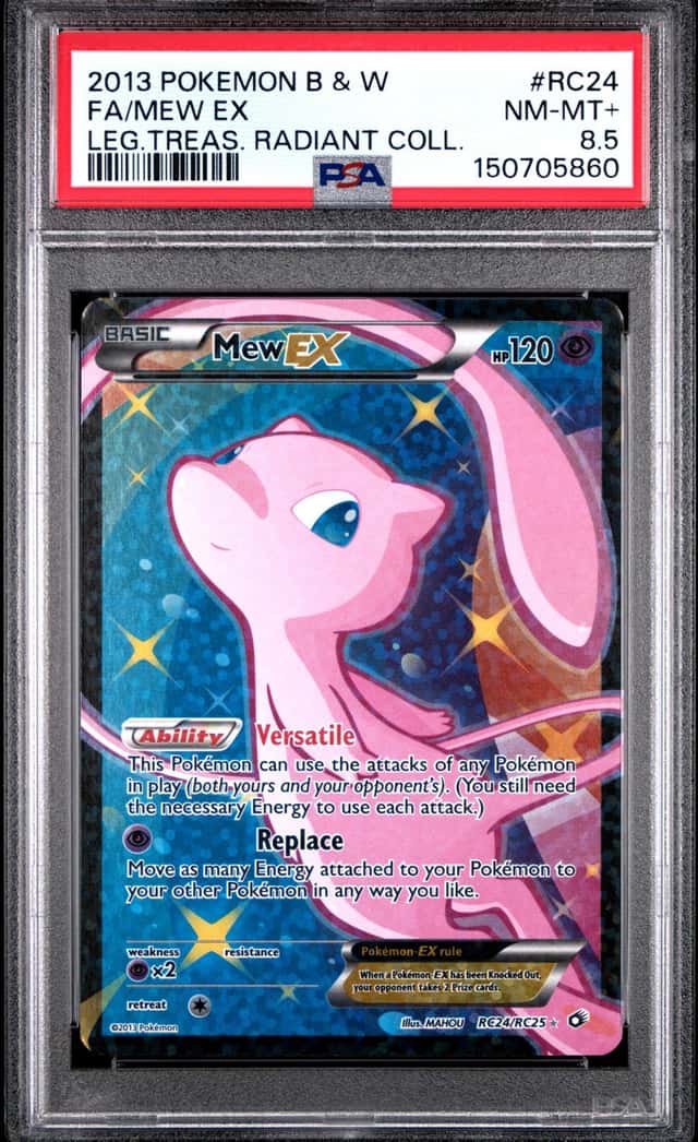 Pokemon Mew EX Legendary Treasures Radiant Coll. RC24/RC25 PSA 8.5