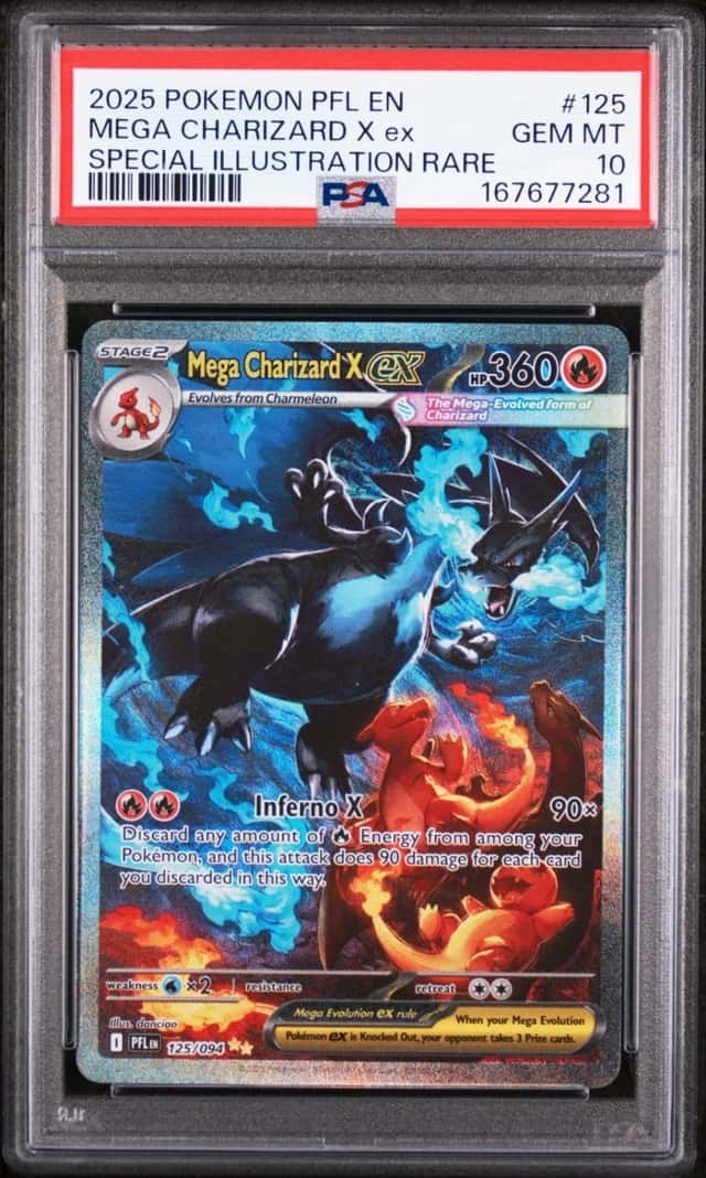 Pokemon Mega Charizard X EX Pfl En-Phantasmal Flames 125/094 SIR PSA 10 Gem Mint