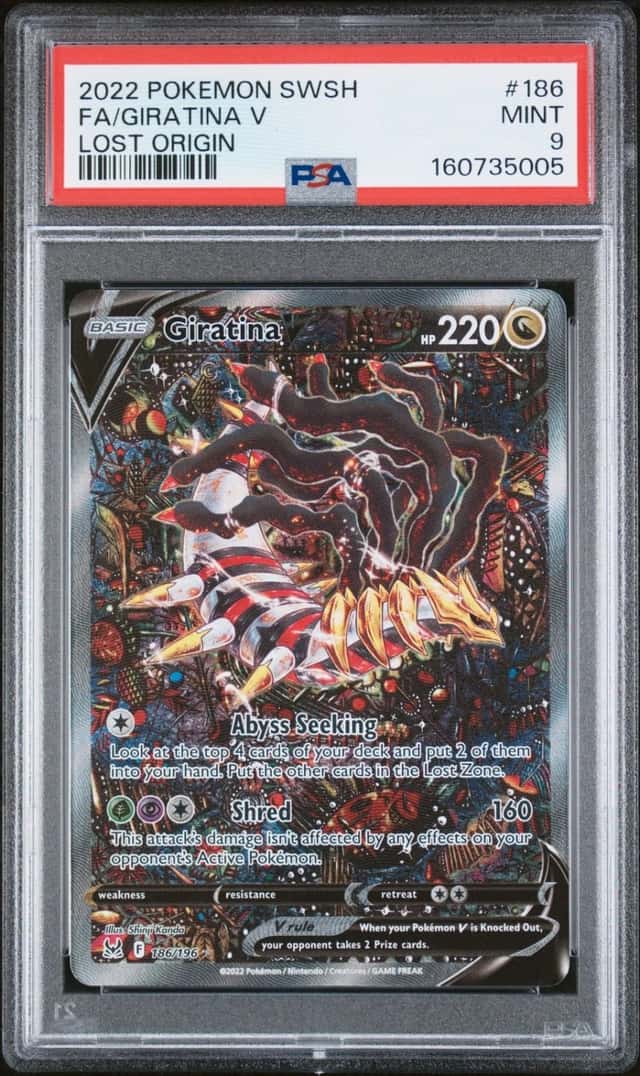 Pokemon Giratina V Lost Origin Full Alt Art 186/196 PSA 9 Mint