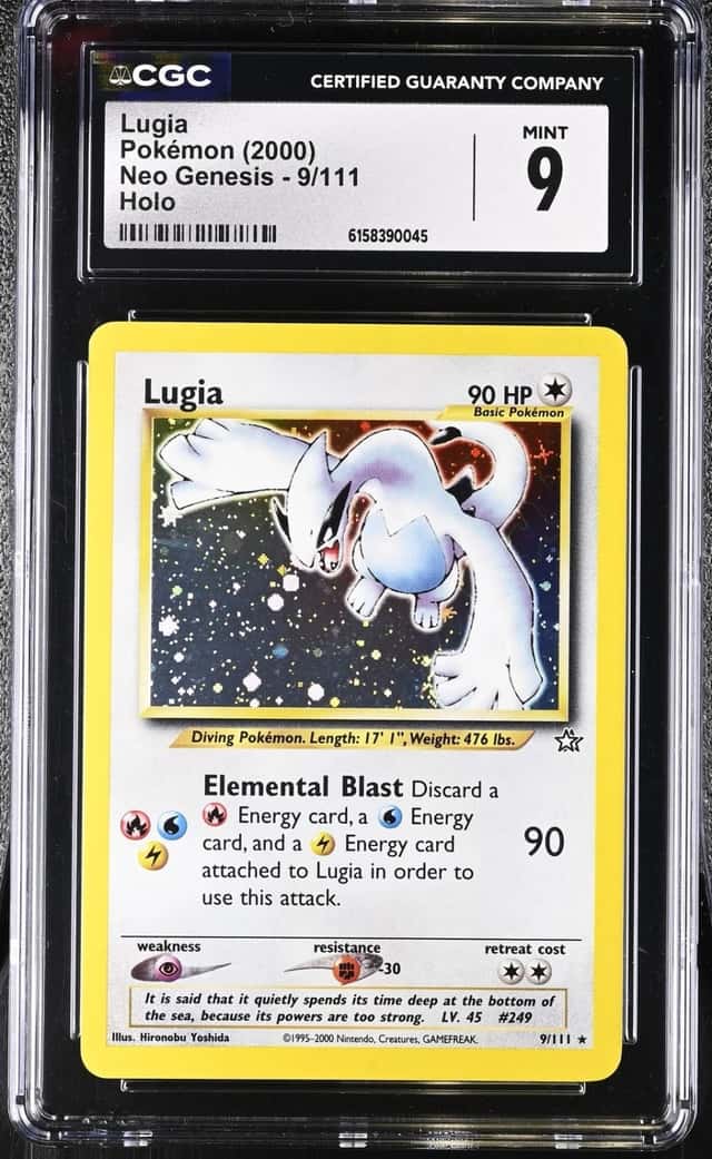 Pokemon Lugia Neo Genesis Unlimited 9/111 Holo CGC 9 Mint