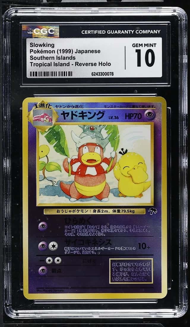 Pokemon Slowking Southern Islands Tropical Island Reverse Holo Japanese CGC 10
