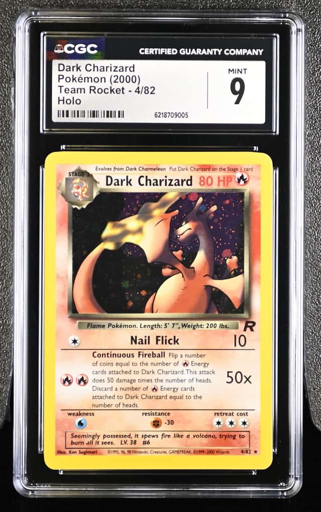 Pokemon Dark Charizard Team Rocket Unlimited 4/82 Holo CGC 9 Mint