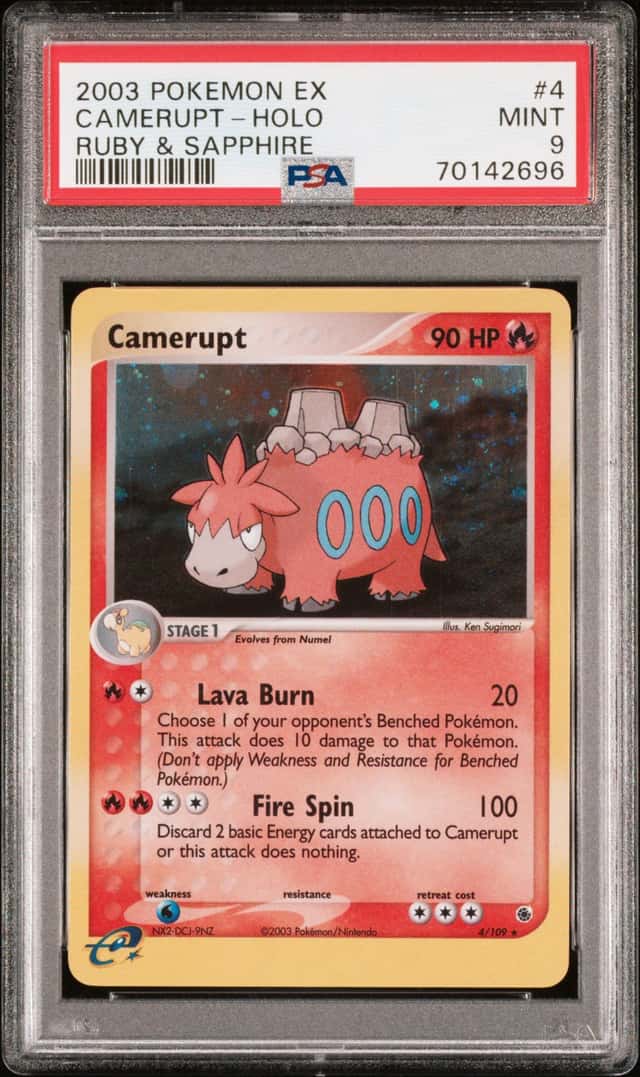 Pokemon Camerupt Holo Ruby & Sapphire 4/109 PSA 9 Mint