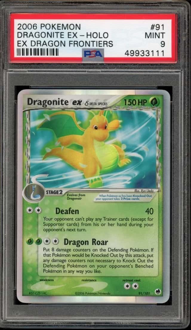 Pokemon Dragonite EX Holo Dragon Frontiers 91/101 PSA 9 Mint