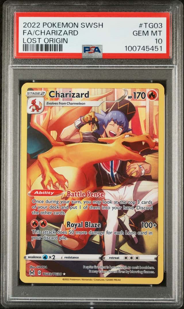 Pokemon Charizard Lost Origin TG03/TG30 PSA 10 Gem Mint