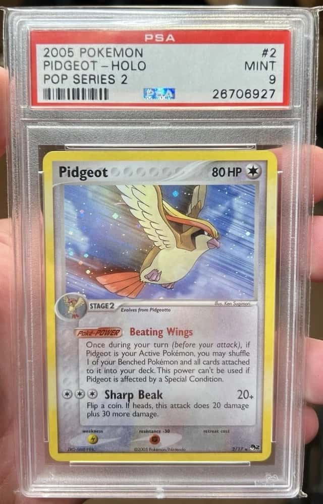 2005 POKEMON POP SERIES 2 PIDGEOT #2/17 RARE PROMO HOLO FOIL PSA 9