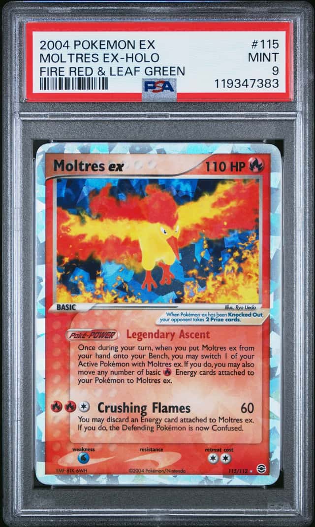 Pokemon Moltres EX Holo Fire Red & Leaf Green 115 PSA 9 Mint