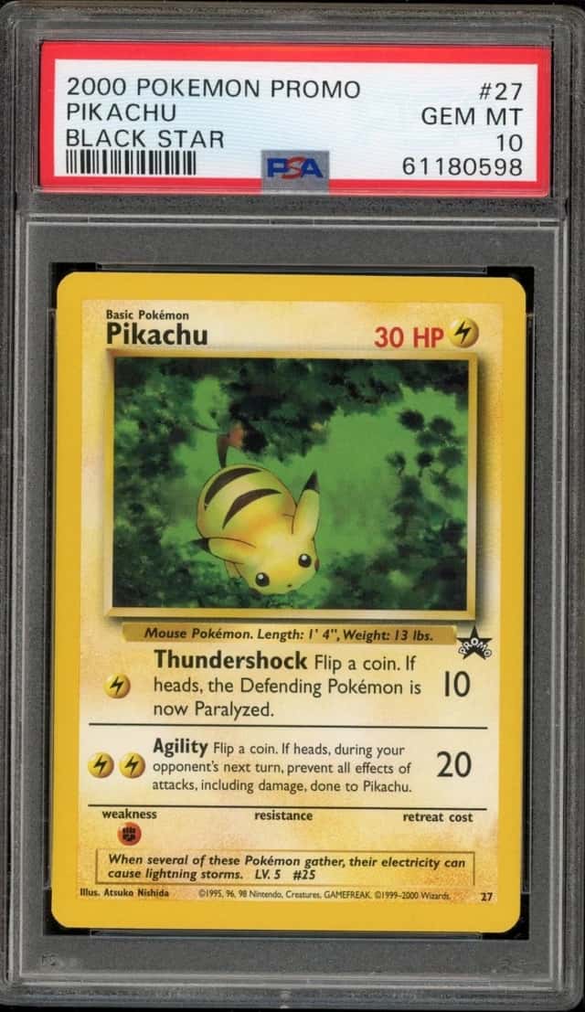 Pokemon Pikachu Promo Black Star 27 PSA 10 Gem Mint