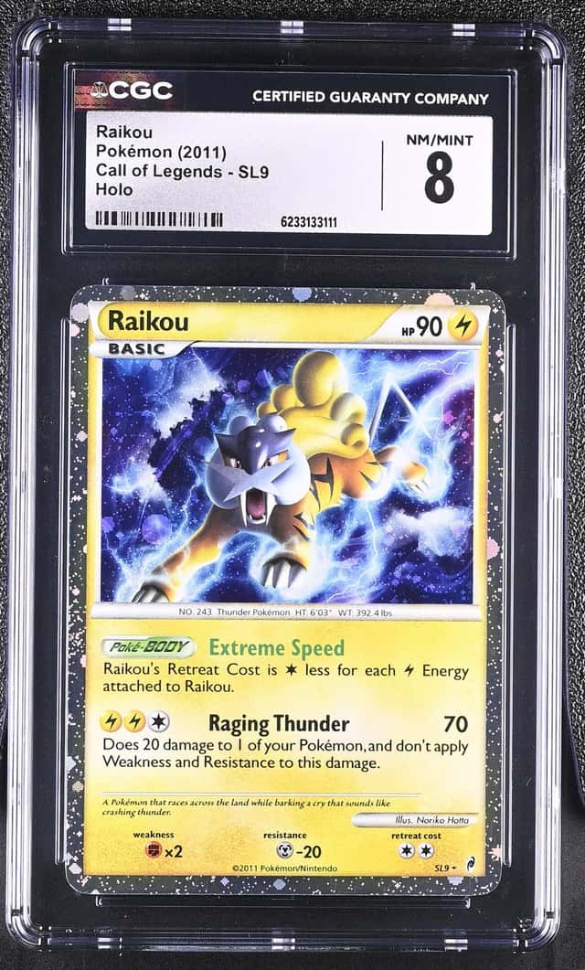 Pokemon Raikou Call Of Legends SL9 Holo CGC 8