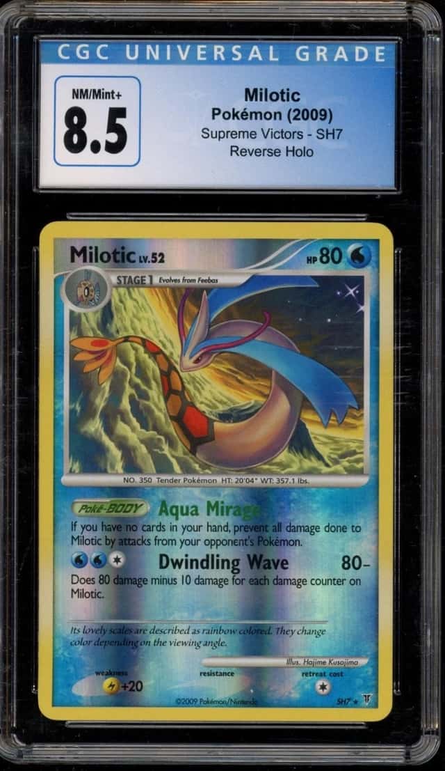 Pokemon Milotic Supreme Victors SH7 Reverse Holo CGC 8.5