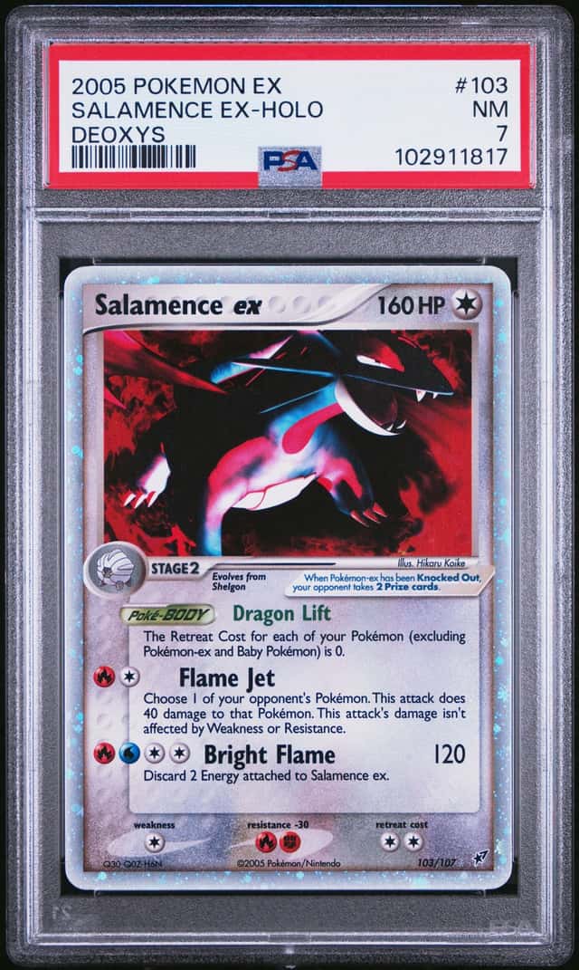 Pokemon Salamence EX Holo Deoxys 103/107 PSA 7