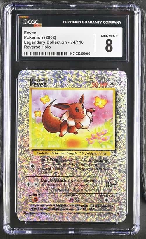 Pokemon Eevee Legendary Coll. 74/110 Reverse Holo CGC 8