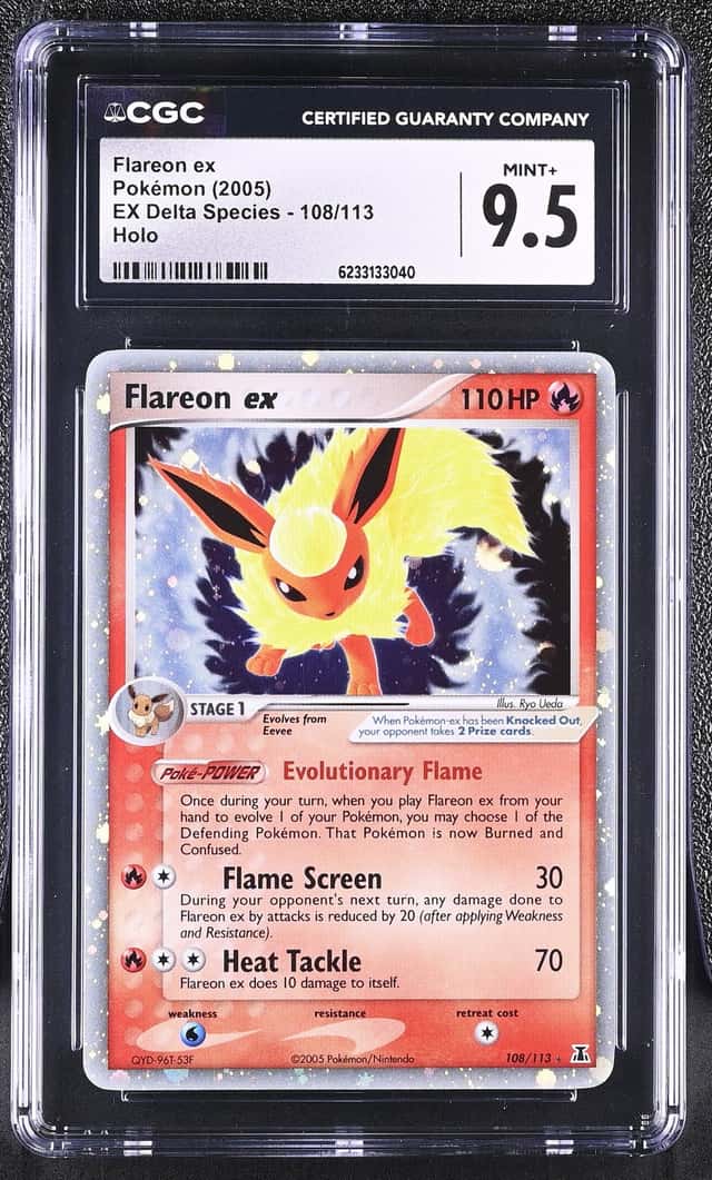 Pokemon Flareon ex EX Delta Species 108/113 Holo CGC 9.5