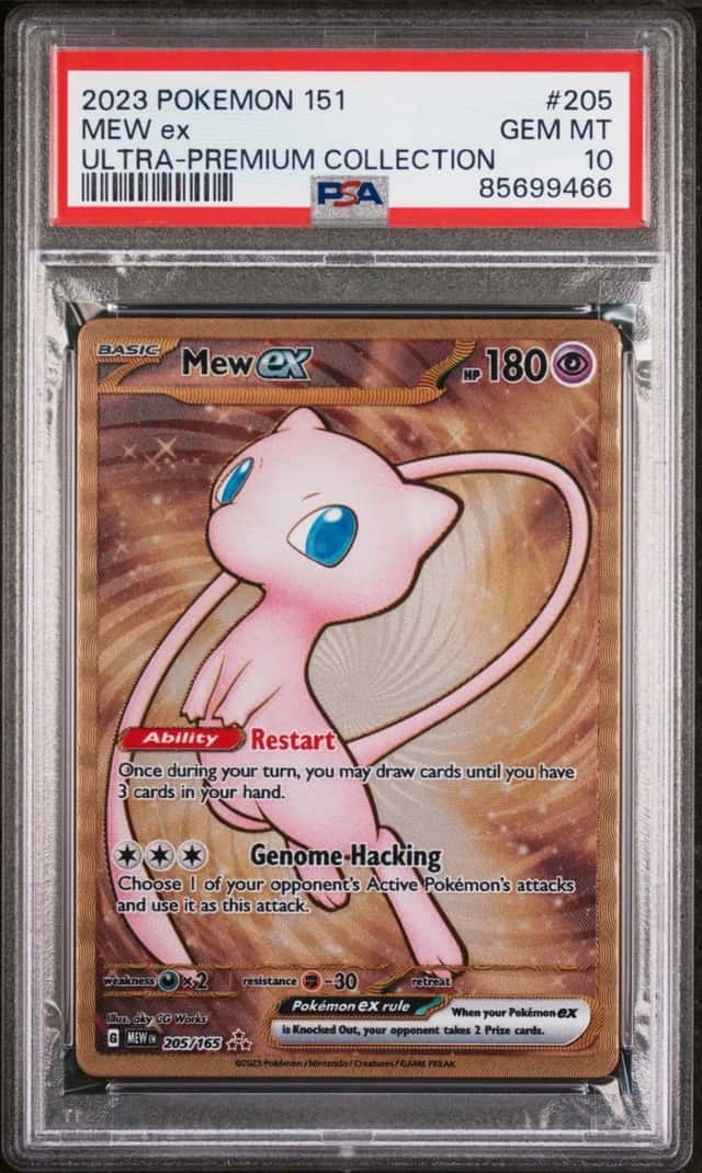 Pokemon Mew EX 151 Ultra-Premium Coll. Gold Metal Promo 205/165 PSA 10 Gem Mint