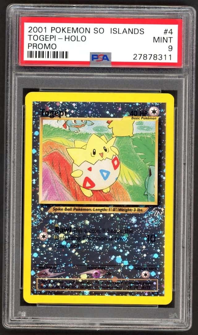 Pokemon Card PSA 9 Togepi 4/18 Southern Islands Reverse Holo